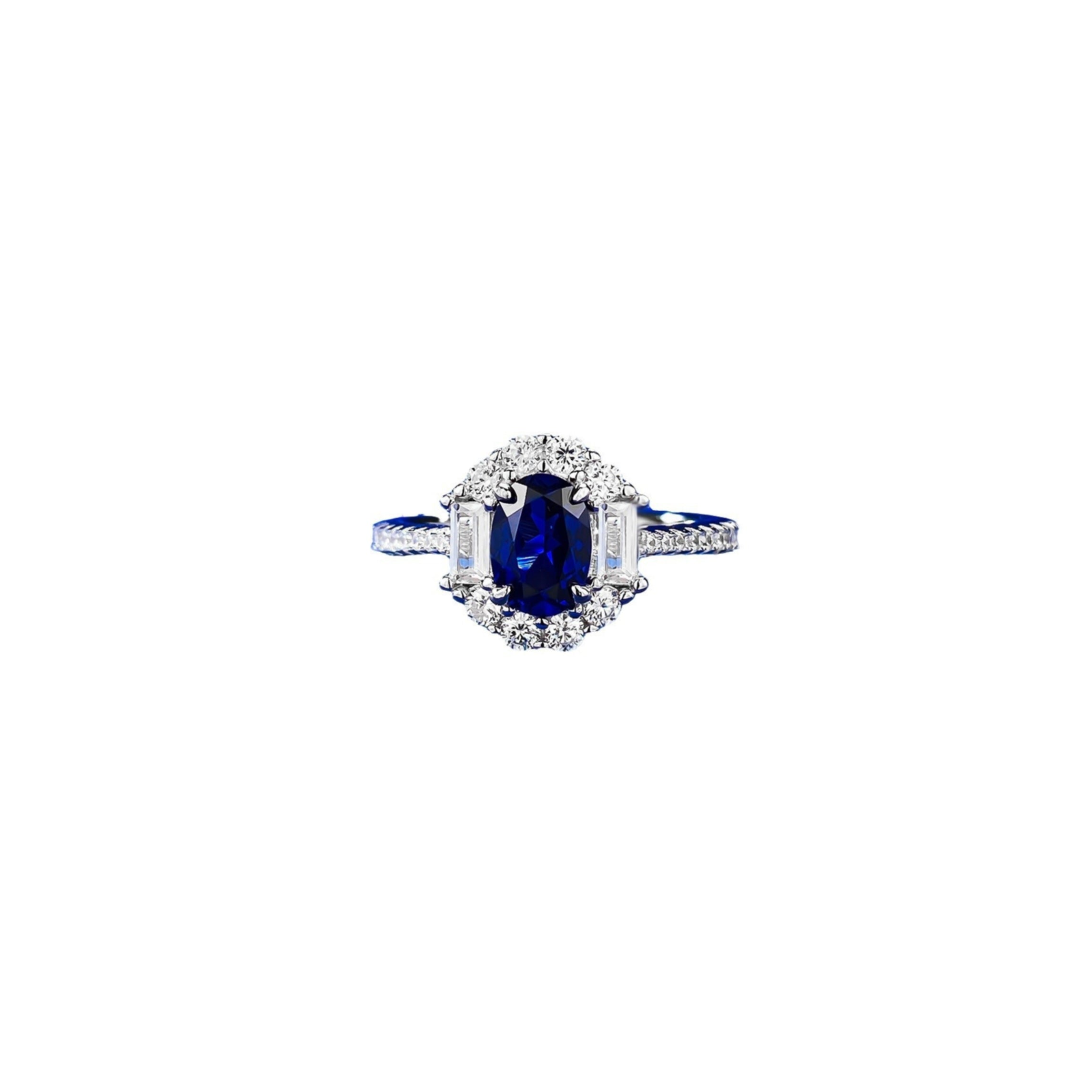 "Sapphire Serenade" Adjustable Sterling Silver Ring