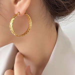 hoop earrings gold and silver