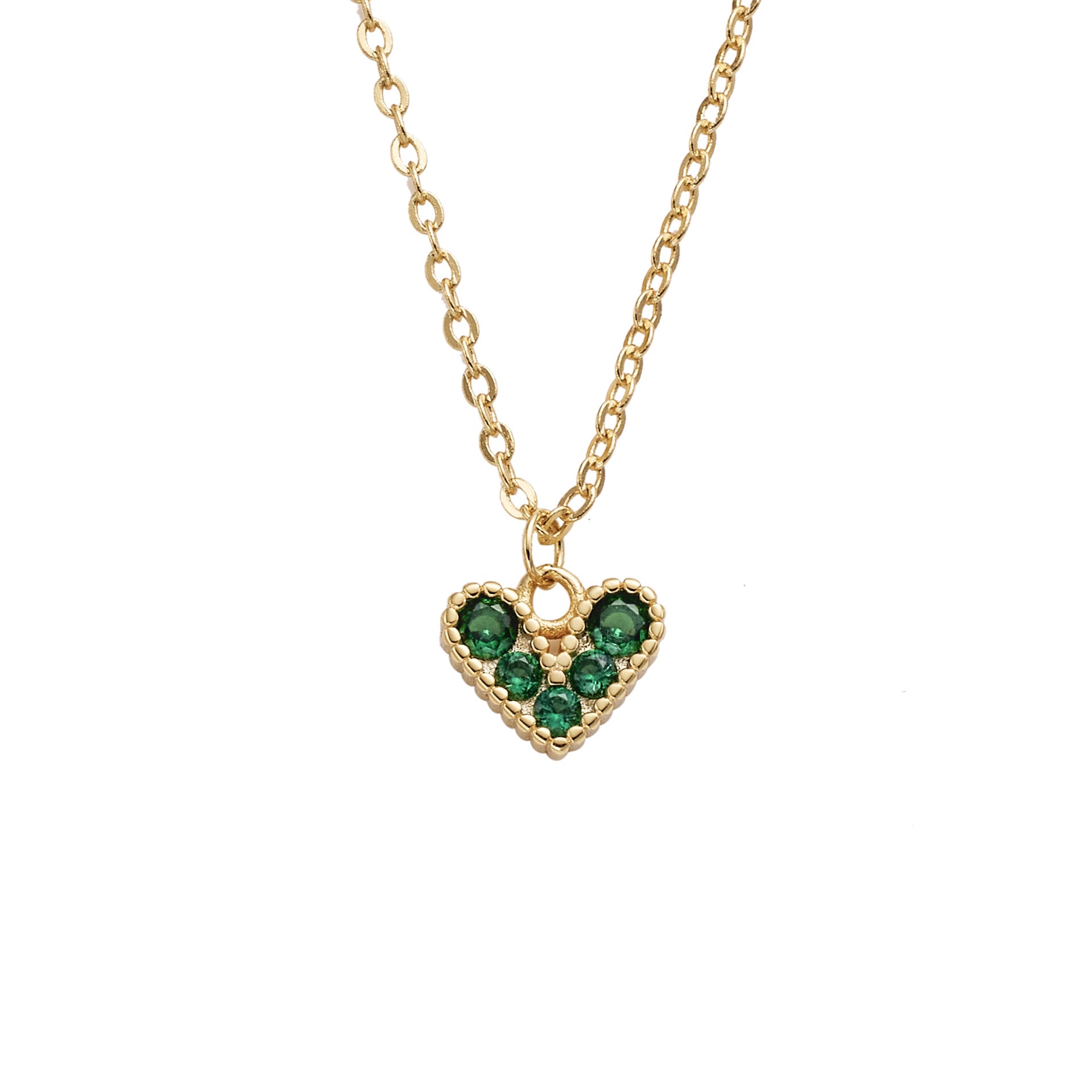 Vintage Emerald Heart Necklace