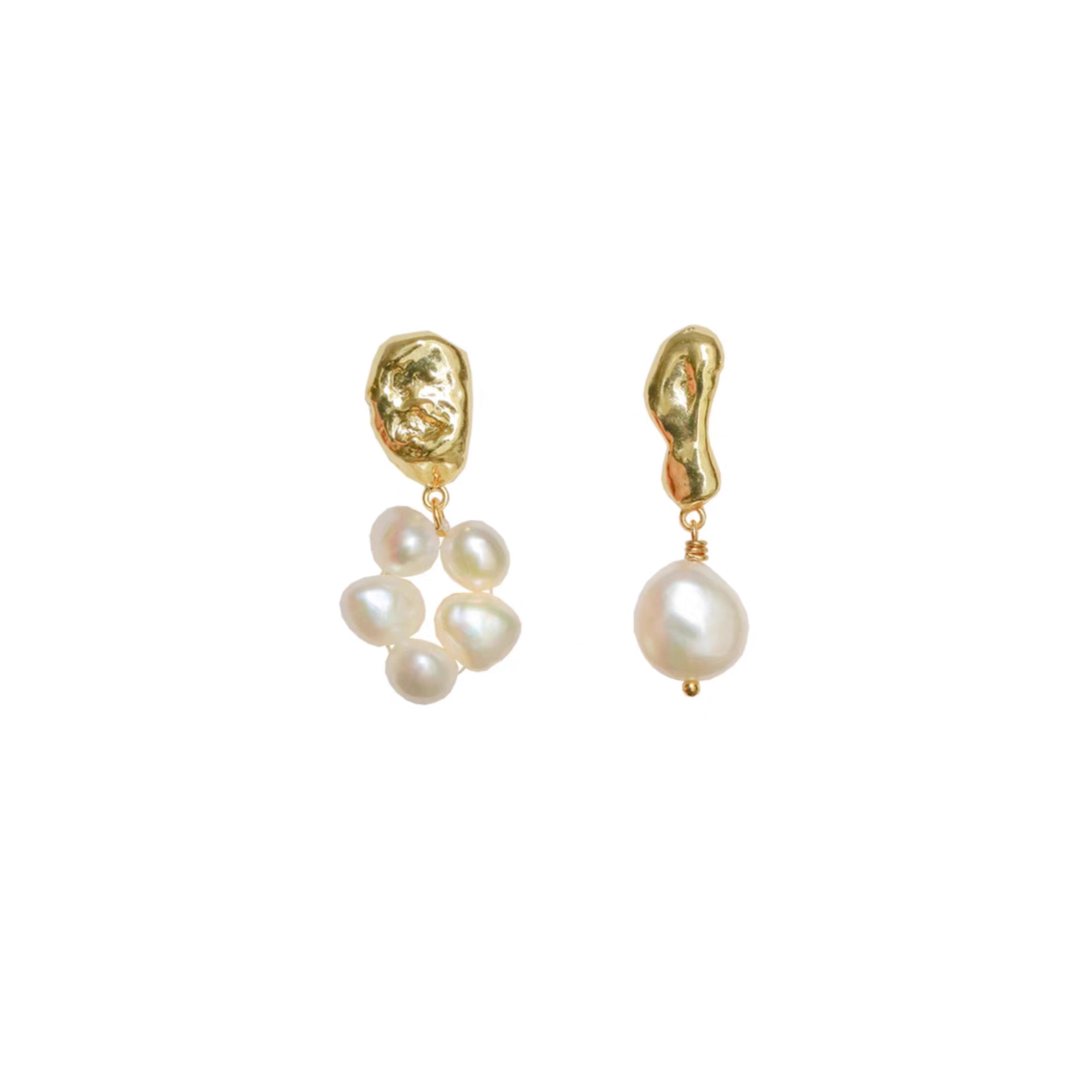 Handmade Baroque Freshwater Pearl Earrings