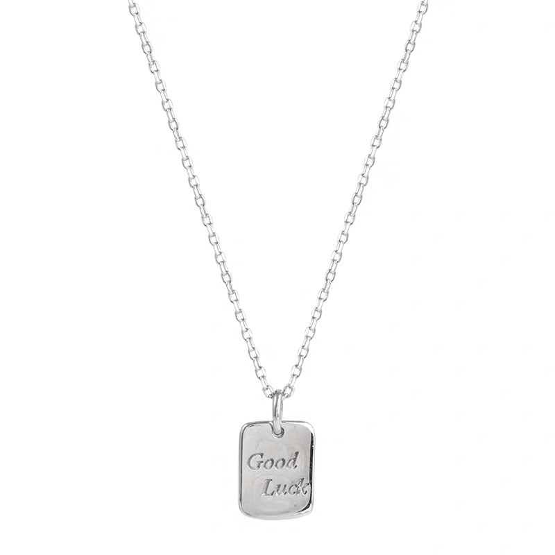 Good Luck tag necklace